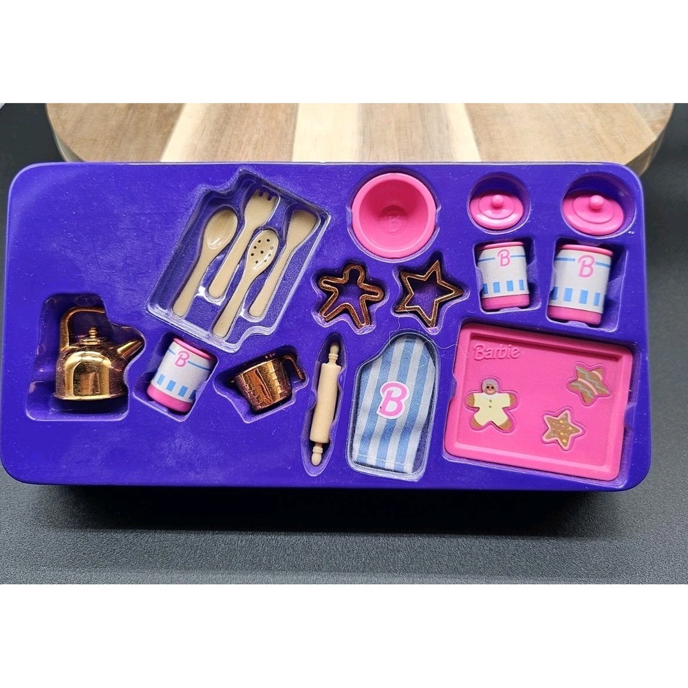 Miniature Barbie Doll House Furniture Baking Set Tea Kettle ~ Original Packaging